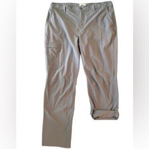 REI Pants Women 12 Gray Kornati Roll Up Pants UPF 50 Moisture Wick NWT